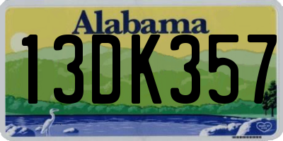 AL license plate 13DK357