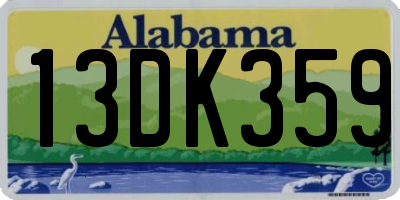 AL license plate 13DK359