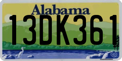 AL license plate 13DK361