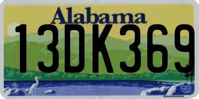 AL license plate 13DK369