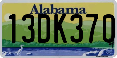 AL license plate 13DK370