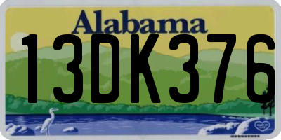 AL license plate 13DK376