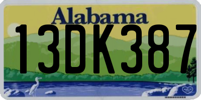 AL license plate 13DK387