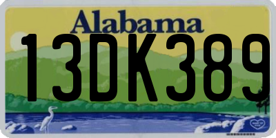 AL license plate 13DK389