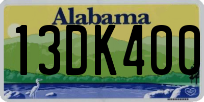 AL license plate 13DK400