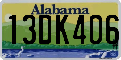 AL license plate 13DK406