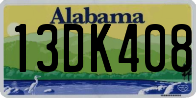 AL license plate 13DK408