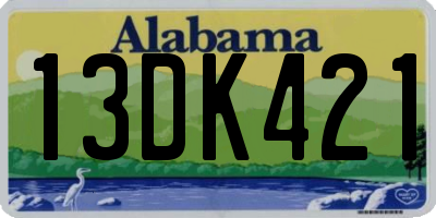 AL license plate 13DK421