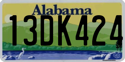 AL license plate 13DK424