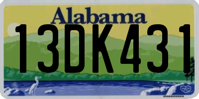 AL license plate 13DK431