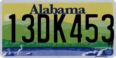 AL license plate 13DK453