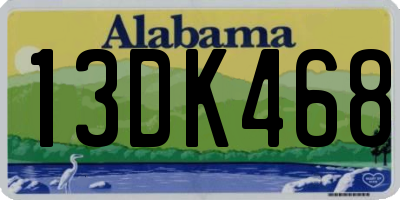 AL license plate 13DK468