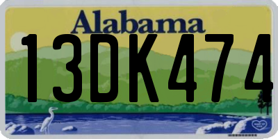 AL license plate 13DK474