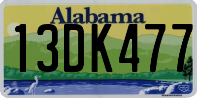 AL license plate 13DK477