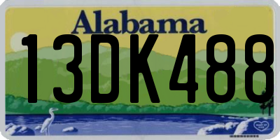 AL license plate 13DK488