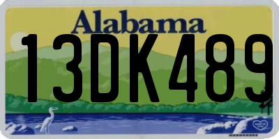 AL license plate 13DK489