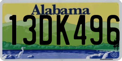 AL license plate 13DK496