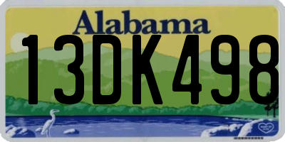 AL license plate 13DK498