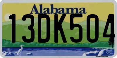 AL license plate 13DK504