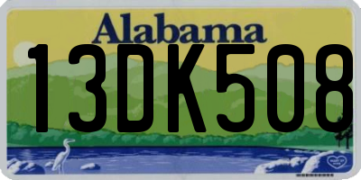 AL license plate 13DK508