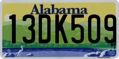 AL license plate 13DK509