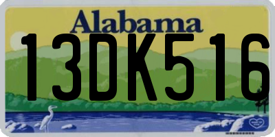 AL license plate 13DK516