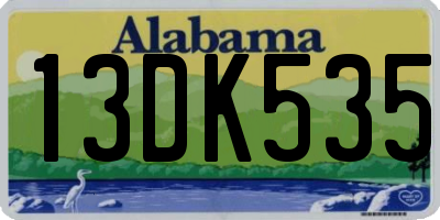 AL license plate 13DK535