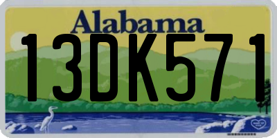 AL license plate 13DK571