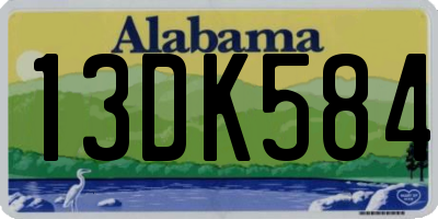 AL license plate 13DK584