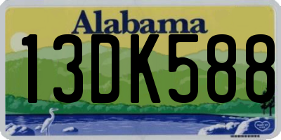 AL license plate 13DK588