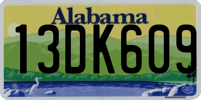 AL license plate 13DK609