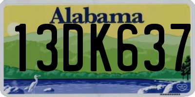 AL license plate 13DK637