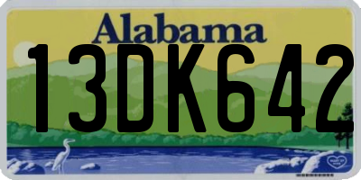 AL license plate 13DK642