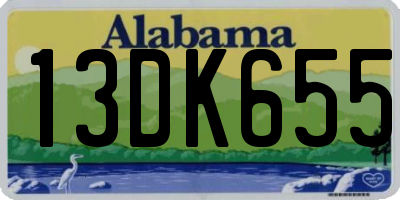 AL license plate 13DK655