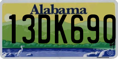 AL license plate 13DK690