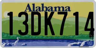 AL license plate 13DK714