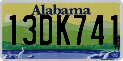 AL license plate 13DK741
