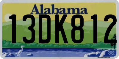AL license plate 13DK812