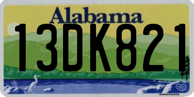 AL license plate 13DK821