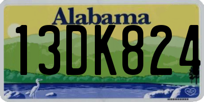 AL license plate 13DK824