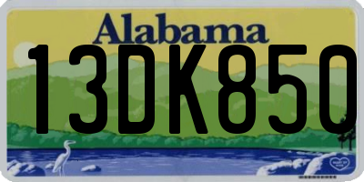AL license plate 13DK850