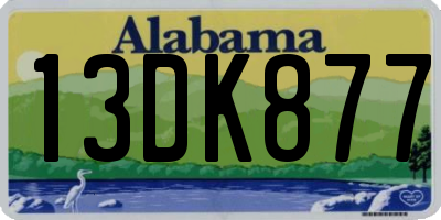 AL license plate 13DK877