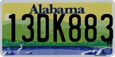 AL license plate 13DK883