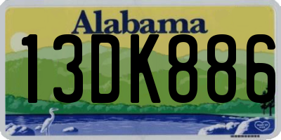 AL license plate 13DK886