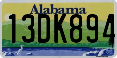 AL license plate 13DK894