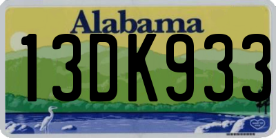 AL license plate 13DK933
