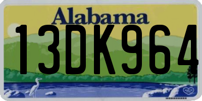 AL license plate 13DK964