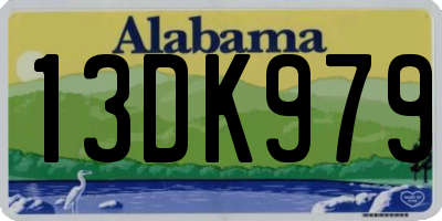 AL license plate 13DK979