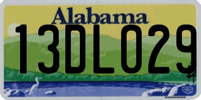 AL license plate 13DL029