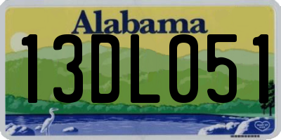 AL license plate 13DL051